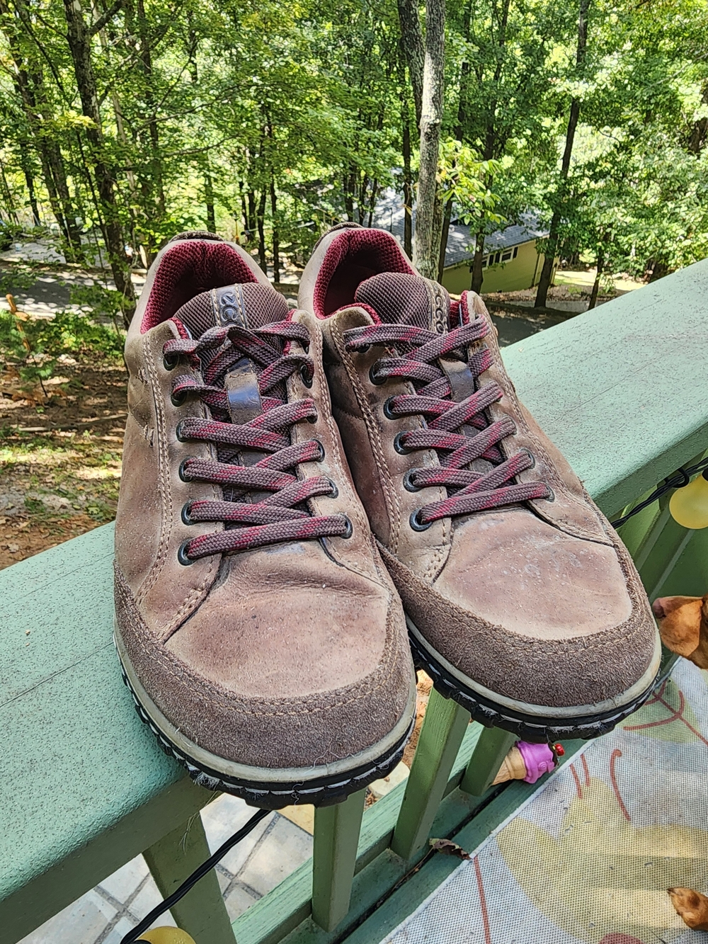 ECCO brand Women's Casual Suede Lace-Up Shoes